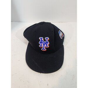 New York Mets 2000 World Series Black New Era 59/50 Fitted Hat 7 3/8 Wool